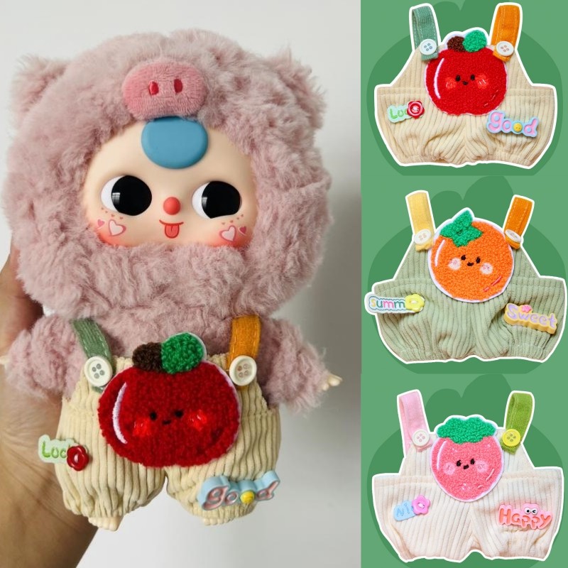 เด็ก ThreeV3/20 ซม.ผ้าฝ้ายตุ๊กตาเสื้อผ้า Suspenders DIY แต่งตัวของเล่น