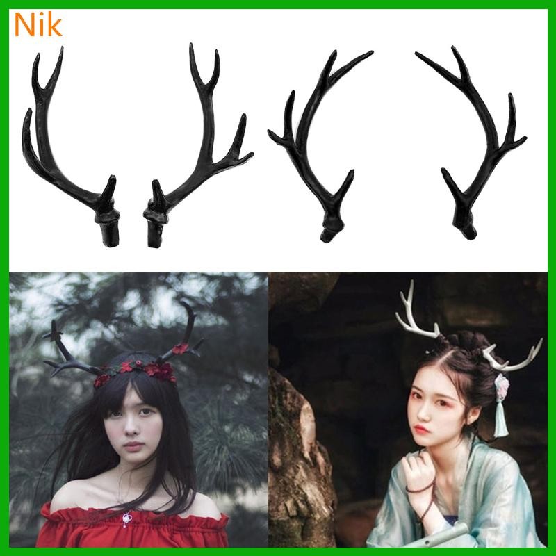 บ.ลค.ลก.ม. ฮอร์นกวาง Headwear Party Prop Antlers Headwear ฮาโลวีน Carnival Hair Props ๊