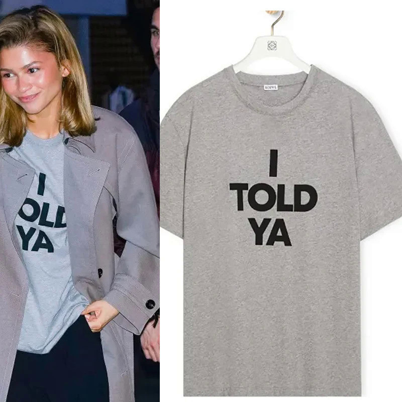 T-ShirtChallengers Zendaya I Told Ya T เสื้อผู้ชายความงาม Vintage 2024 เสื้อยืด Unisex เครื่องเขียนสําหรับ Poets ผ้าฝ้าย