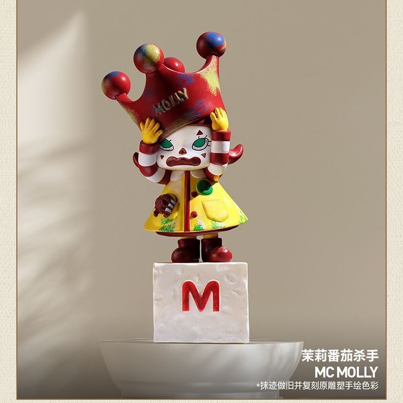 Popmart Bubble Mart Molly Anniversary Sculpture Classic Return 2 Series Handmed Blind Box Toy Gift