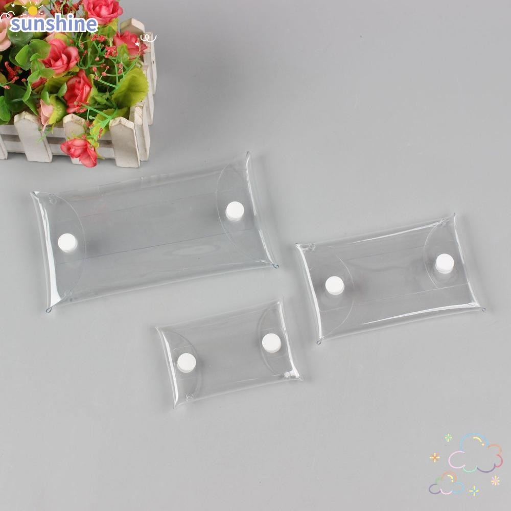 Ssunshine Zero Wallet, with Buckle Multi-size Coin Purse, Style Waterproof Transparent PVC Pencil Po