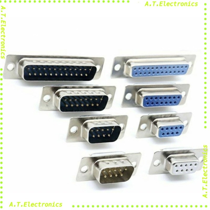 พร้อมส่งออกบิลได้ ชุดหัวประกอบ DB-9 DB9 ,DB15 , DB25 Male Female Connector with socket D-Sub 9 pin P