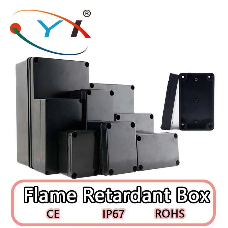 Plastic Waterproof Box ABS Flame-Retardant Outdoor Waterproof Junction Box IP67 Electrical Instrumen