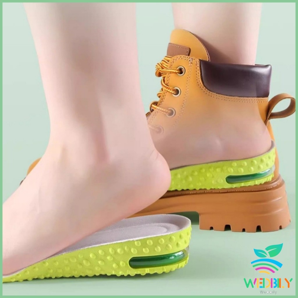 W.B.【มีสินค้าในสต๊อก】 แผ่นเสริมส้นรองเท้า ระบายอากาศ เพิ่มส่วนสูง 1.5cm 2.5cm 3.5cm Heightened insole