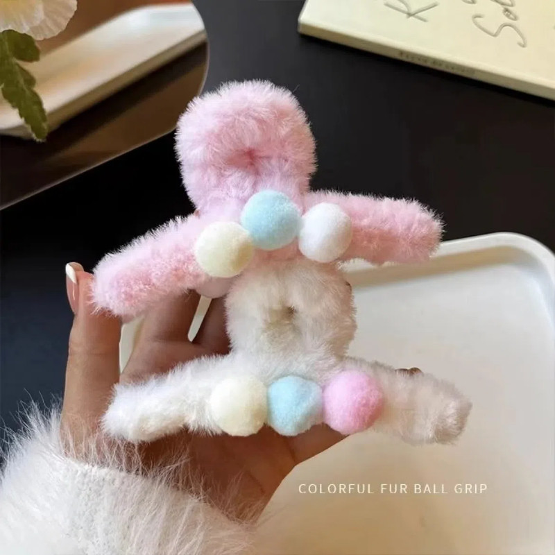 New Dopamine Sweet Grab Clip Ins Cute Ball Shark Clip Female