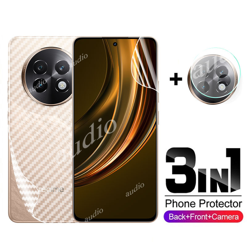Realme 13 + 5G 3in1 ด้านหน้าด้านหลังเลนส์Hydrogelฟิล์มสําหรับRealme 13 + 13x 13 5G 4G 2024 สมาร์ทโฟนป้องกันหน้าจอสําหรับRealme13 Plus X Realme13x Realme13 + 5Gกล้องเลนส์Protectorแก้ว