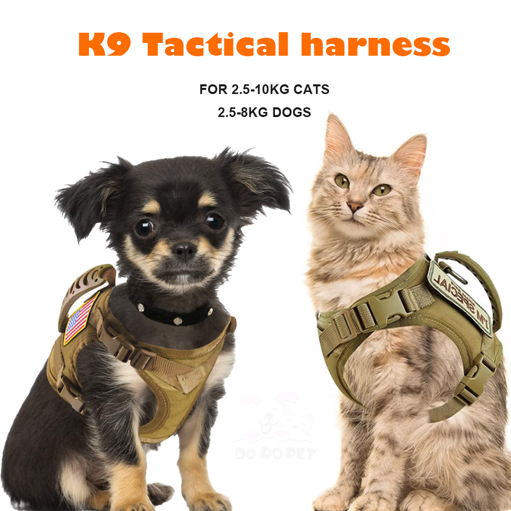 K9สายรัดแมวกลางแจ้งเสื้อกั๊กแมวกันน้ำเสื้อผ้าแมวสายรัดหน้าอกเสื้อกั๊กพิเศษสำหรับแมวเดินสามารถปรับได้