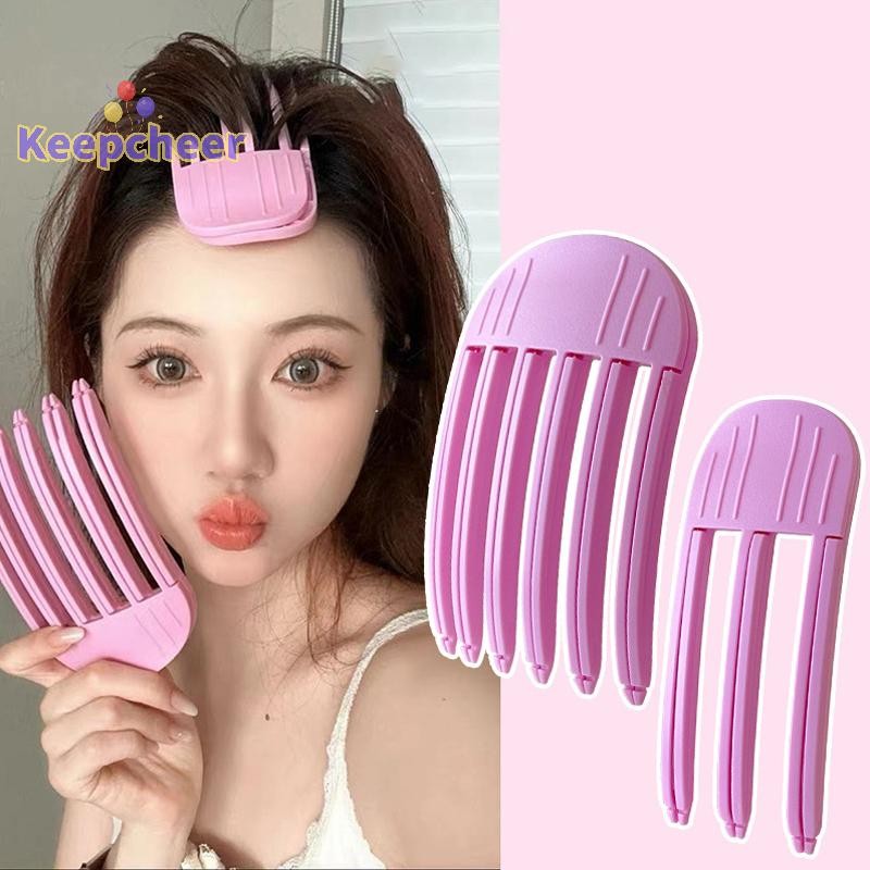 [Keepcheer] Fluffy Hairpin Curling Bangs คลิปรากผม Volumizing กิ๊บติดผมผู้หญิง Curling คลิปรูปร่างคงที่แฟชั่น Volume Hair Roller [ใหม่]