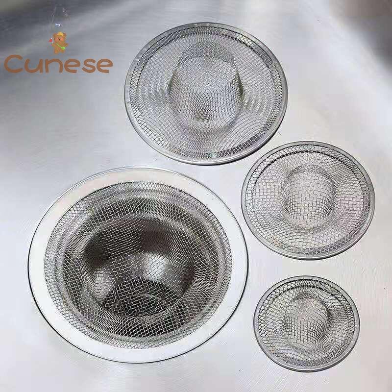 [Cuninese] 1 ชิ้นสแตนเลสครัวน้ําอ่างล้างจานกรองท่อระบายน้ําห้องน้ํากรองสุทธิฝักบัวผม Catchers Stoppers อุปกรณ์ครัว [ใหม่]