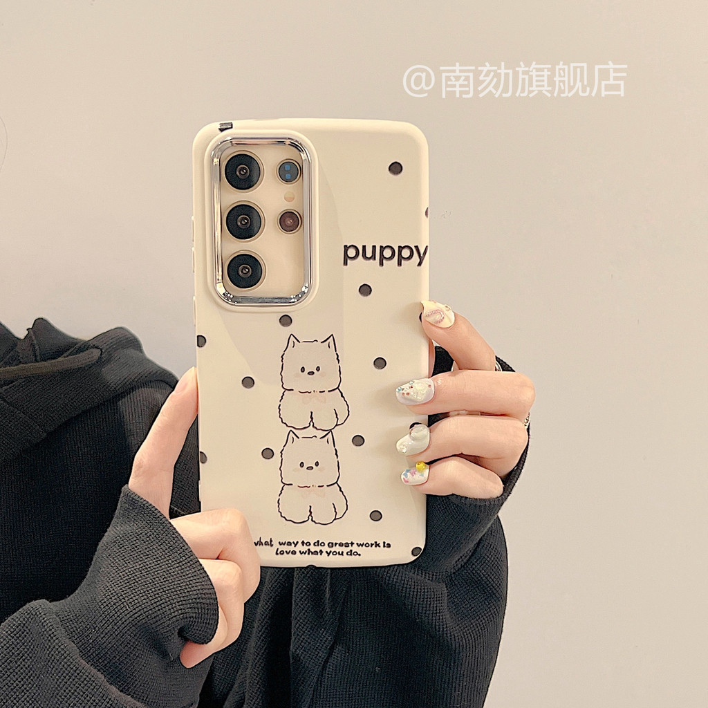 เหมาะสําหรับ Samsung s24ultra เคสโทรศัพท์เป็น s23u West Highland s22 Plus Ten s21fe Ah s20a54a53 Plus ins น่ารักซิลิโคน Niche สาวเกาหลีขายร้อน galaxy Matte ins