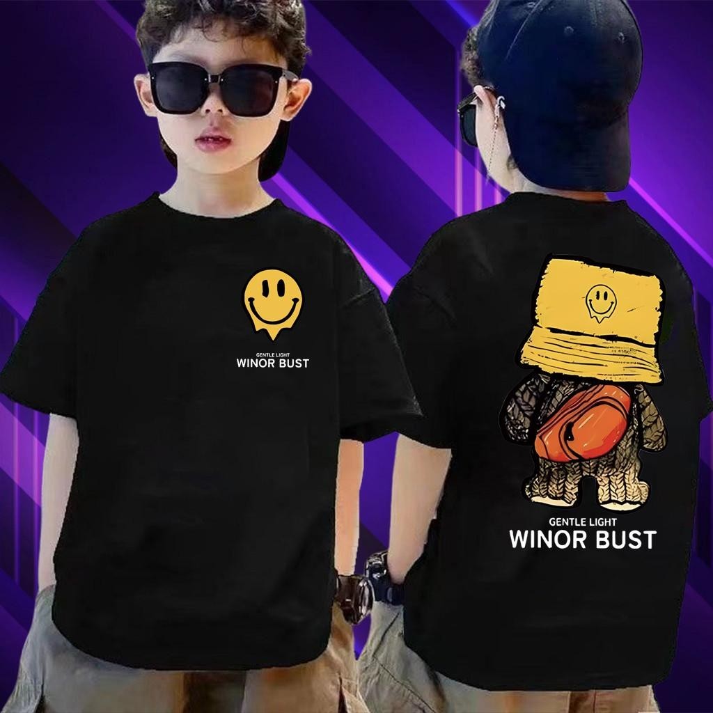 (จัดส่งตลอด 24 ชั่วโมง)เสื้อยืดเด็ก ผ้าฝ้ายแท้ เสื้อยืดเด็กฤดูร้อนผ้าฝ้ายแท้เสื้อยืดแขนสั้นคอกลมบางด้านบน 100-150ซม