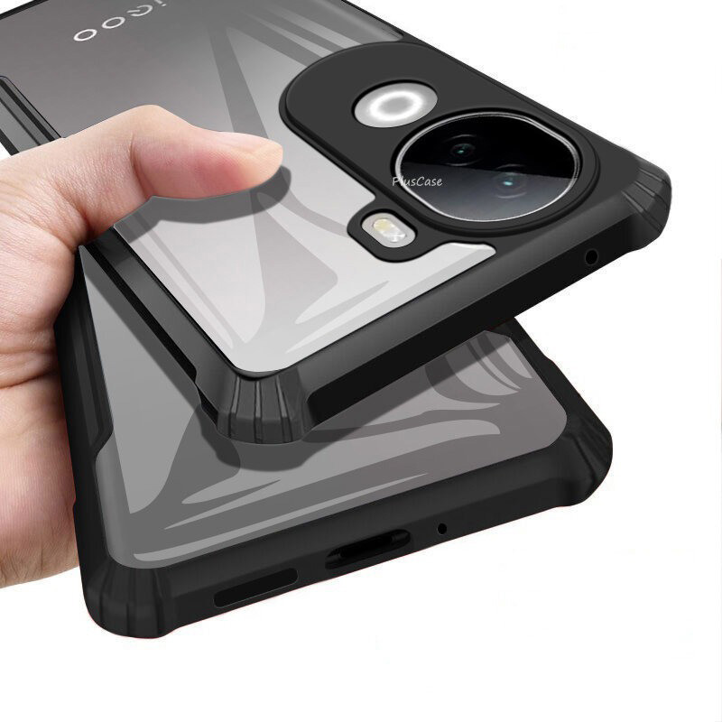 สําหรับ Vivo iQOO Z9s / Z9s Pro / Z9 Lite / Z9 Turbo + Hybrid Soft Silicon กันกระแทกกันชนและ Hard PC