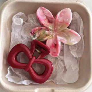 แฟชั่นไล่ระดับสี Plumeria Flower Hairpin Grips คลิป Barrettes อุปกรณ์เสริม
