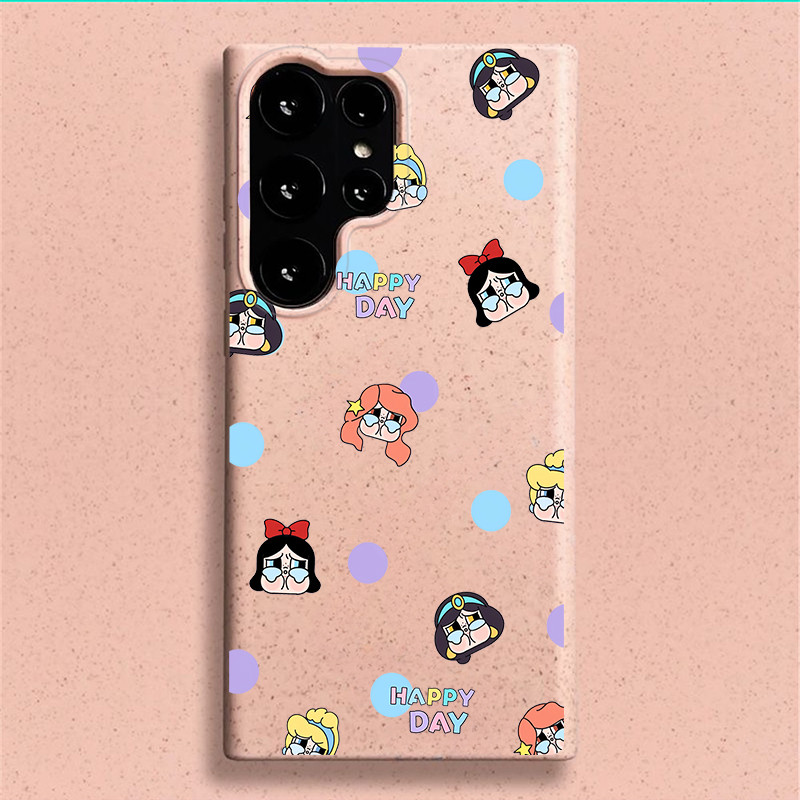 SAMSUNG สําหรับsamsung 25 Ultra S24 Ultra S24FEน่ารักน่ารักPOP MART CRYBABY Matte Frostedเป็นมิตรกับ
