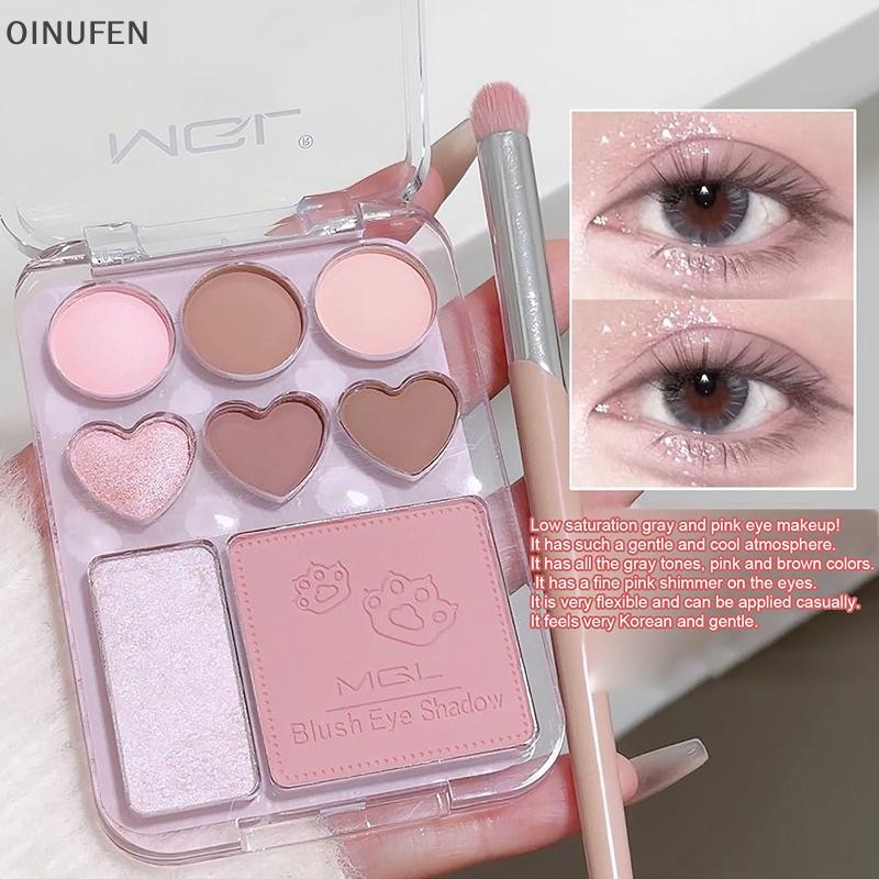 Onu 8 สีอายแชโดว์แผ่นอายแชโดว์สาวเริ่มต้นแต่งหน้าถาดประติมากรรมไฮไลท์เครื่องสําอางสําหรับสาวอุปกรณ์เสริมเครื่องสําอาง FEI
