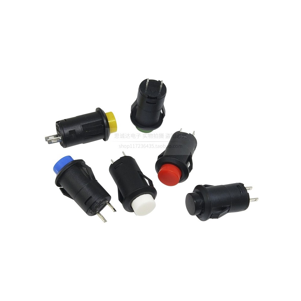 Snap-on DS428A/427 ปุ่มกลม 425A แหล่งจ่ายไฟจุด 12MM สวิตช์ปุ่มรีเซ็ตตัวเองแบบล็อคแบบไม่มีล็อค