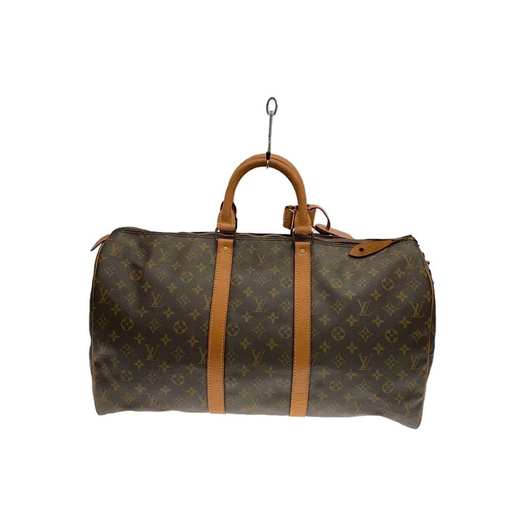 Louis VUITTON Monogram Keepall Canvas สีน้ําตาล PVC ลายทั้งตัว Boston Bag Keypall 50_Monogram Canvas