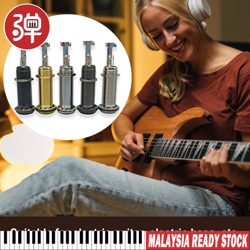 1 PC Socet Bass Gitar Elektrik สเตอริโอ 6.35 มม.1/4 Inci Barel Berulir Gitar Bass Jack Socet Pickup 