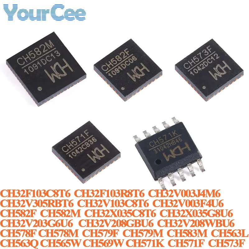 1-5PCS CH32X035G8U6 CH32V307VCT6 CH32V307RCT6 CH32V305RBT6 CH32V305FBP6 CH32V203F8P6 CH32V3C6C3T6C3C