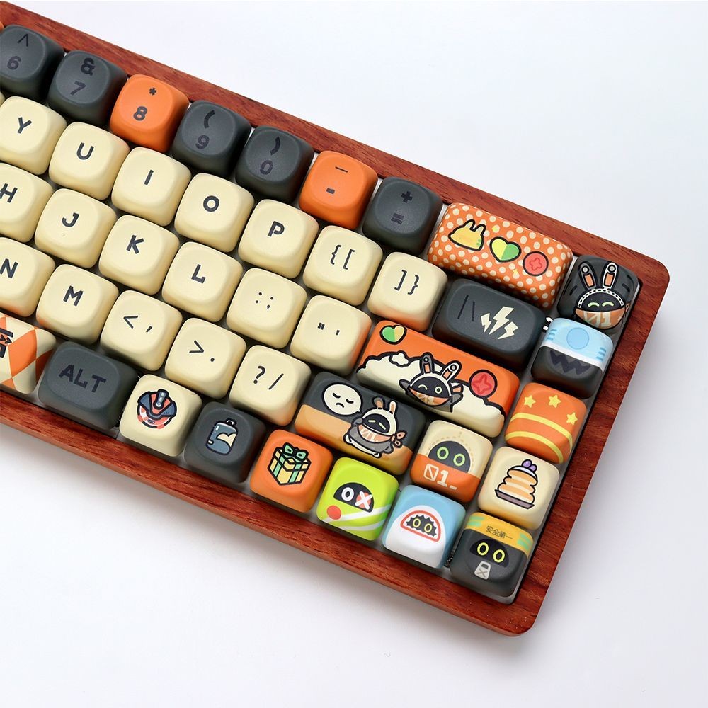 Bangboo Keycaps 130 คีย์ KOA โปรไฟล์ PBT Dye Sublimation Wooting60 MAD60 Aula F75 รอบ Keycaps สร้างส