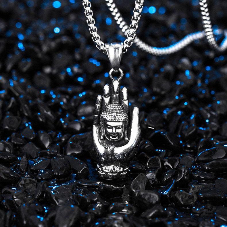 [พร้อมสต็อก] สร้อยคอดารีแทhta พระพุทธรูป retro สไตล์ชาติพันธุ์ จาก benming zj0606