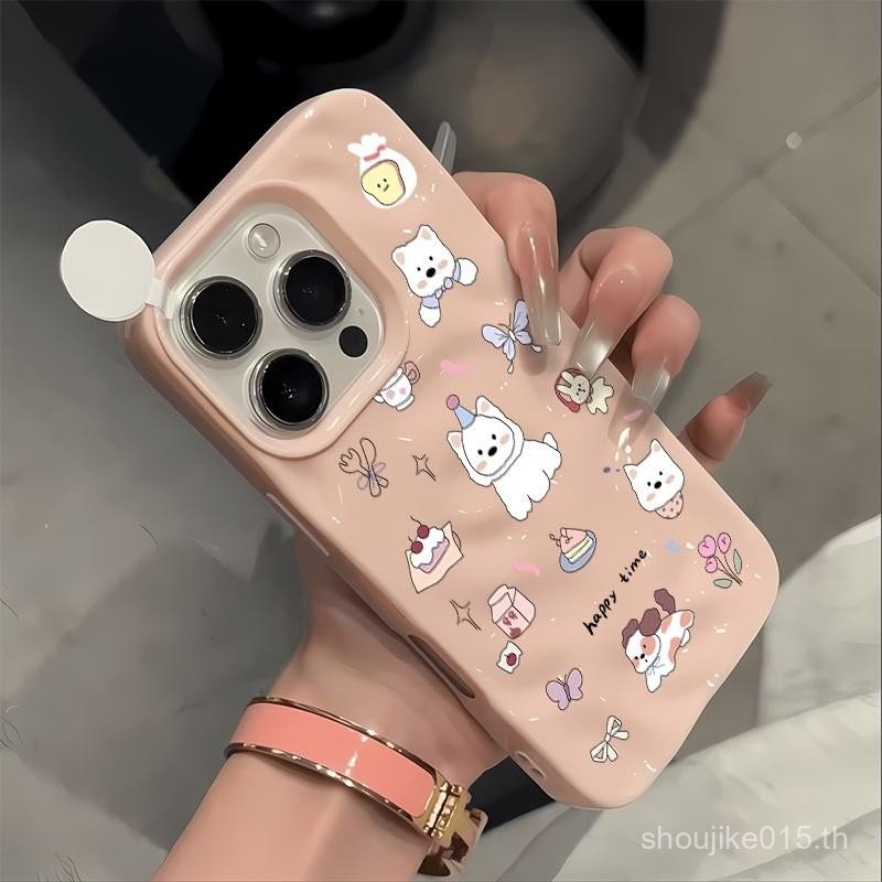 West Highland Happy Timeการออกแบบการ์ตูนBlue EarthสําหรับiPhone 16 11 12 15 14 13 11PRO 13PRO 16PROM