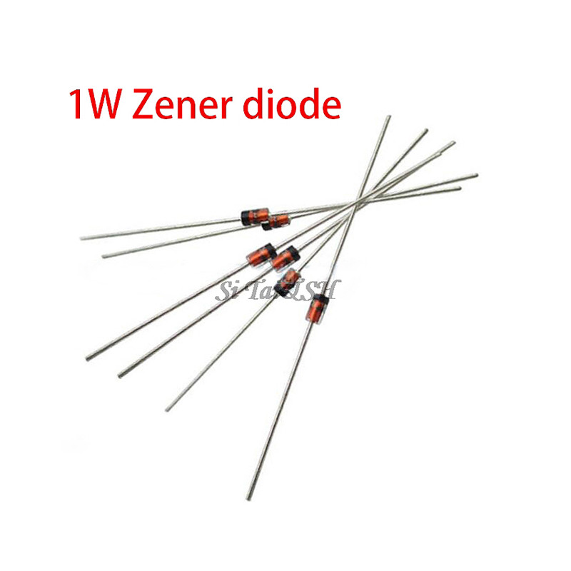 100pcs 1W Zener Diode DO-41 12V 13V 15V 16V 18V 20V 22V 24V 27V 30V 33V 36V 39V 43V 47V 1N4742A 1N47