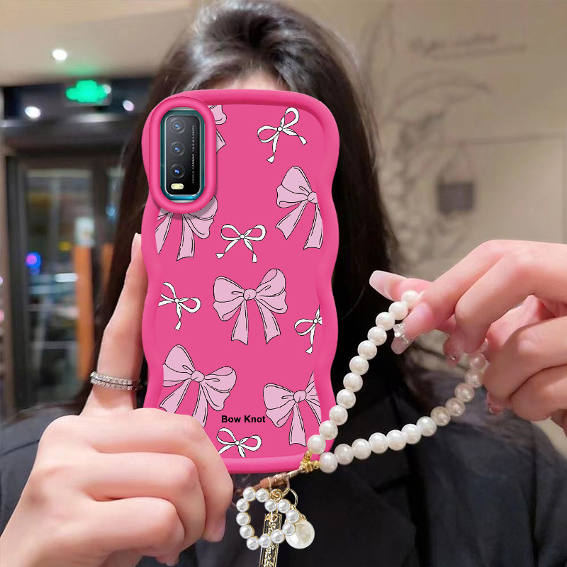 สีชมพูสีขาวดอกไม้สร้อยข้อมือสําหรับ OPPO A1K F9 PRO A7X F11 PRO A58 A94 A95 A96 f21 pro a1 pro f19 p