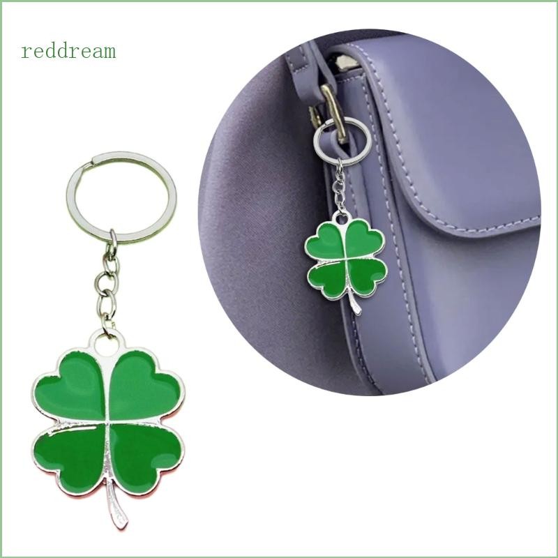 REDD Creative Four Leaf Clovers พวงกุญแจหัตถกรรมวัสดุโลหะผสมที่ทนทานสะดวกสําหรับนักเรียนและผู้ใหญ่อินเทรนด์ทุกวัน