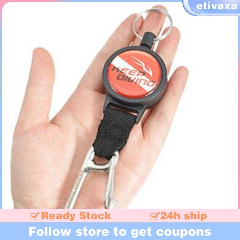 [Etivaxa] Diving Retractable Lanyard สำหรับ BCD, Mask, Light Holder - ตะขอเกียร์ดิบวิ่งสําหรับกีฬาน้ํา