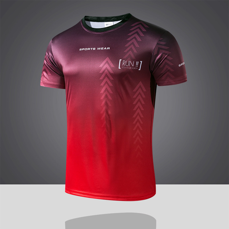 เสื้อกีฬา RUN เสื้อพิมพ์ลาย ผ้าไมโครเกรดพรีเมี่ยม เสื้อยืดแขนสั้น unisex
