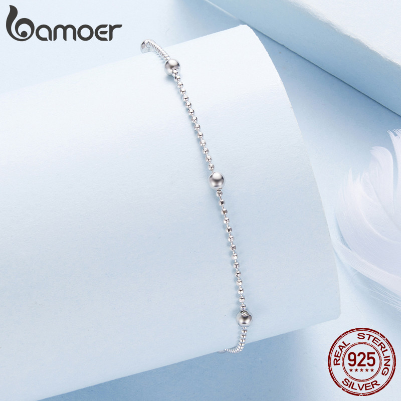 Bamoer خلخال فضة 925 بالخرز — صورة 3
