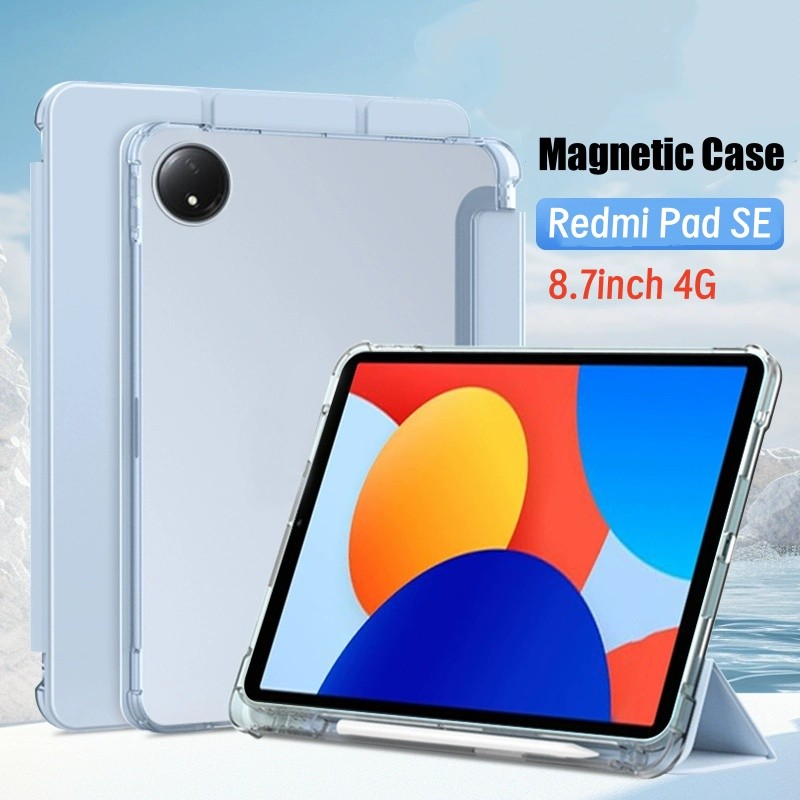 เคส Redmi Pad SE 8.7 นิ้ว 4G พร้อมช่องเสียบปากกาแม่เหล็กป้องกัน Xiaomi Redmi Pad SE 8.7 นิ้วพร้อมด้า