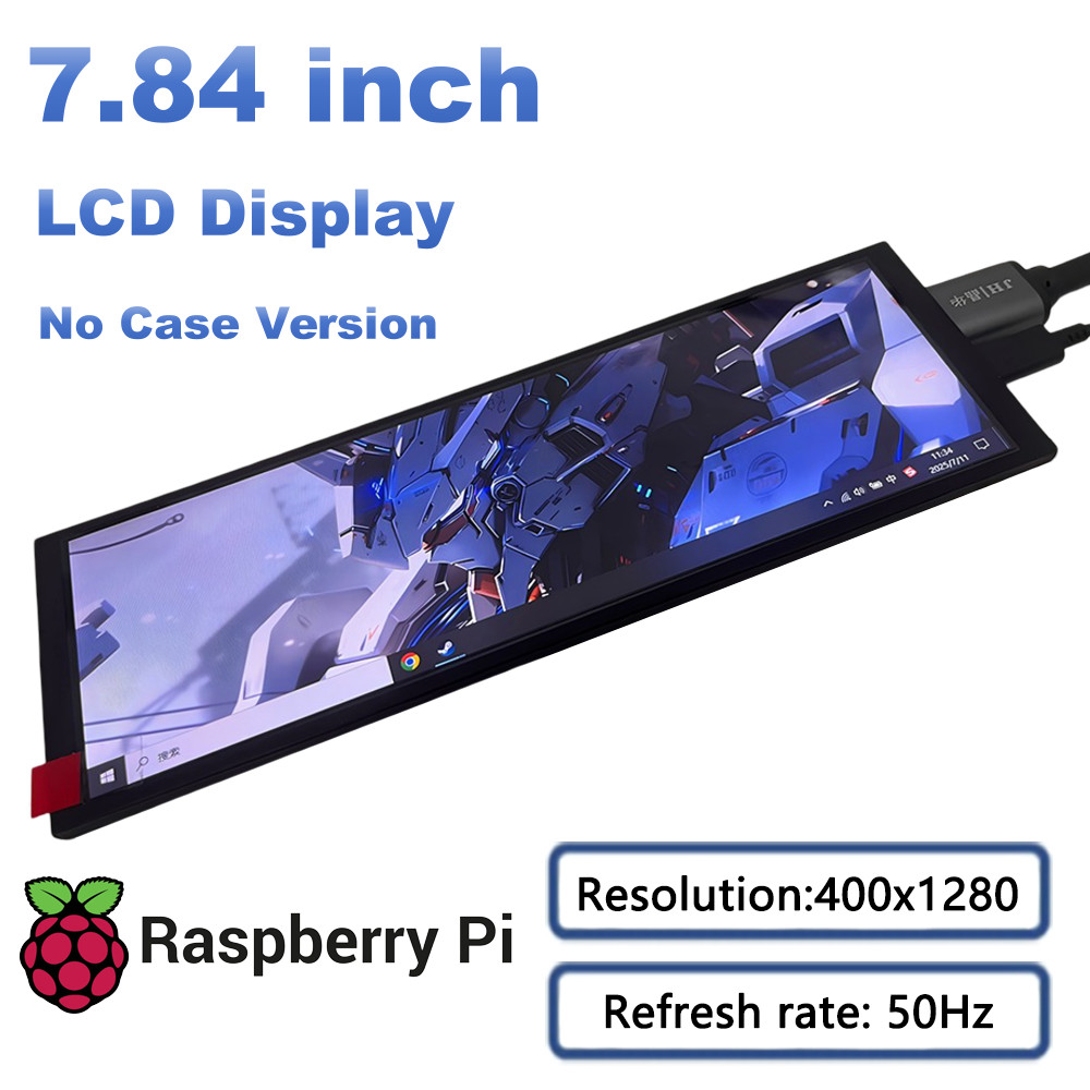 7.84 นิ้ว 1280X400 จอแสดงผล LCD MIPI HDMI Driver สําหรับ Raspberry Pi Monitor PC Aida64