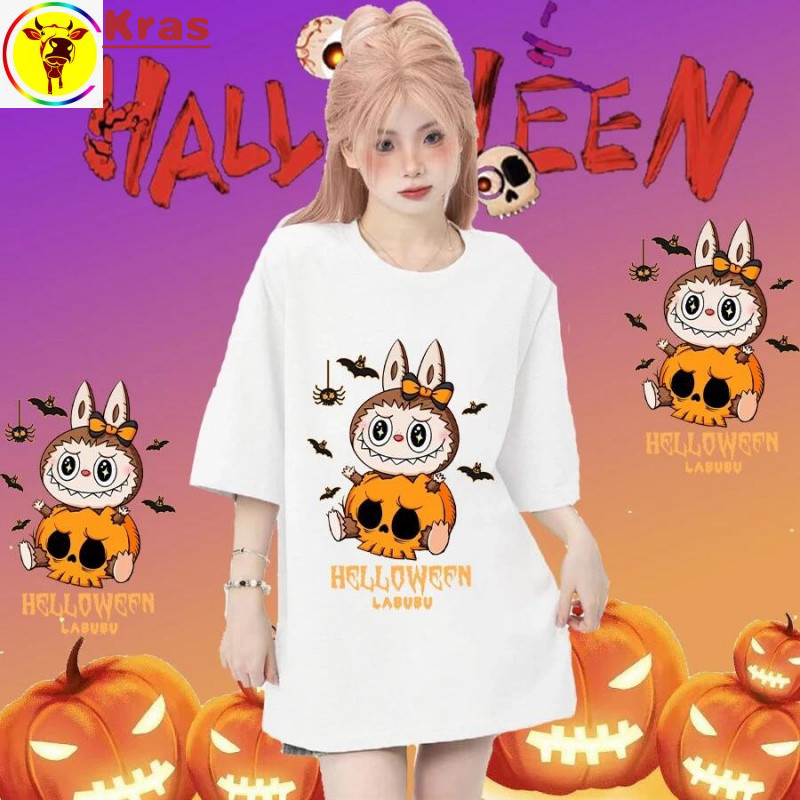 ฮาโลวีนเกือบที่นี่! Labubu ก็ปรากฏแล้ว! Labubu การ์ตูนอุปกรณ์ต่อพ่วง s-vhs แขนสั้น
