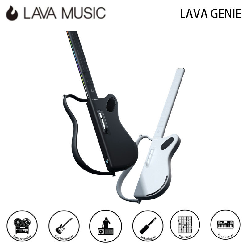 LAVA GENIE Fire Elf Chordless Guitar บล็อกอัตโนมัติอัจฉริยะ, ร้องเพลง, เพลงพื้นบ้าน, เริ่มต้นอิเล็กท