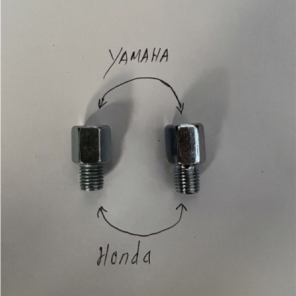Yamaha / H0nda นําเข้าอะแดปเตอร์เชื่อมต่อด้ายกระจกมองหลังผักชีฝรั่ง