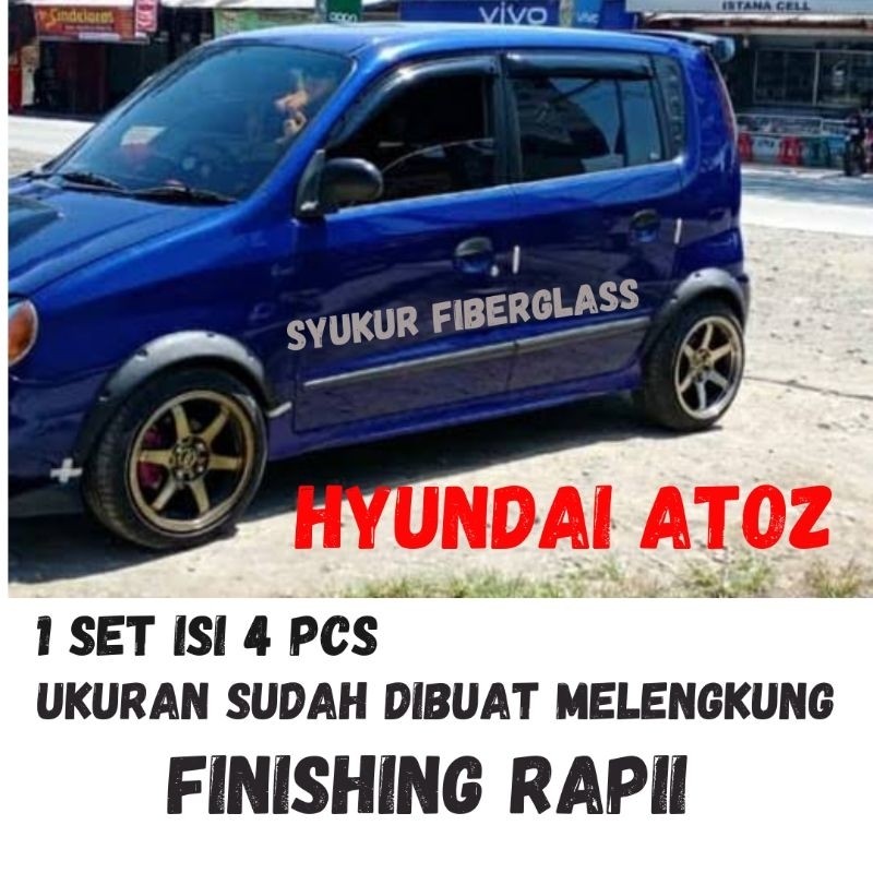 KEIZUSTORE Over Fender Hyundai Atoz 4 ชิ้นหรือ 2 ชิ้น