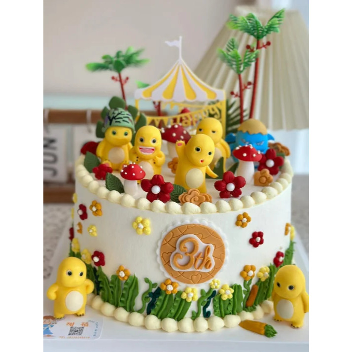 (1 ชุด COTENTS 5 ชิ้น) NAILONG THEME เค้ก TOPPER พลาสติกตกแต่งอุปกรณ์เสริมเค้กวันเกิด Topper เค้กวัน