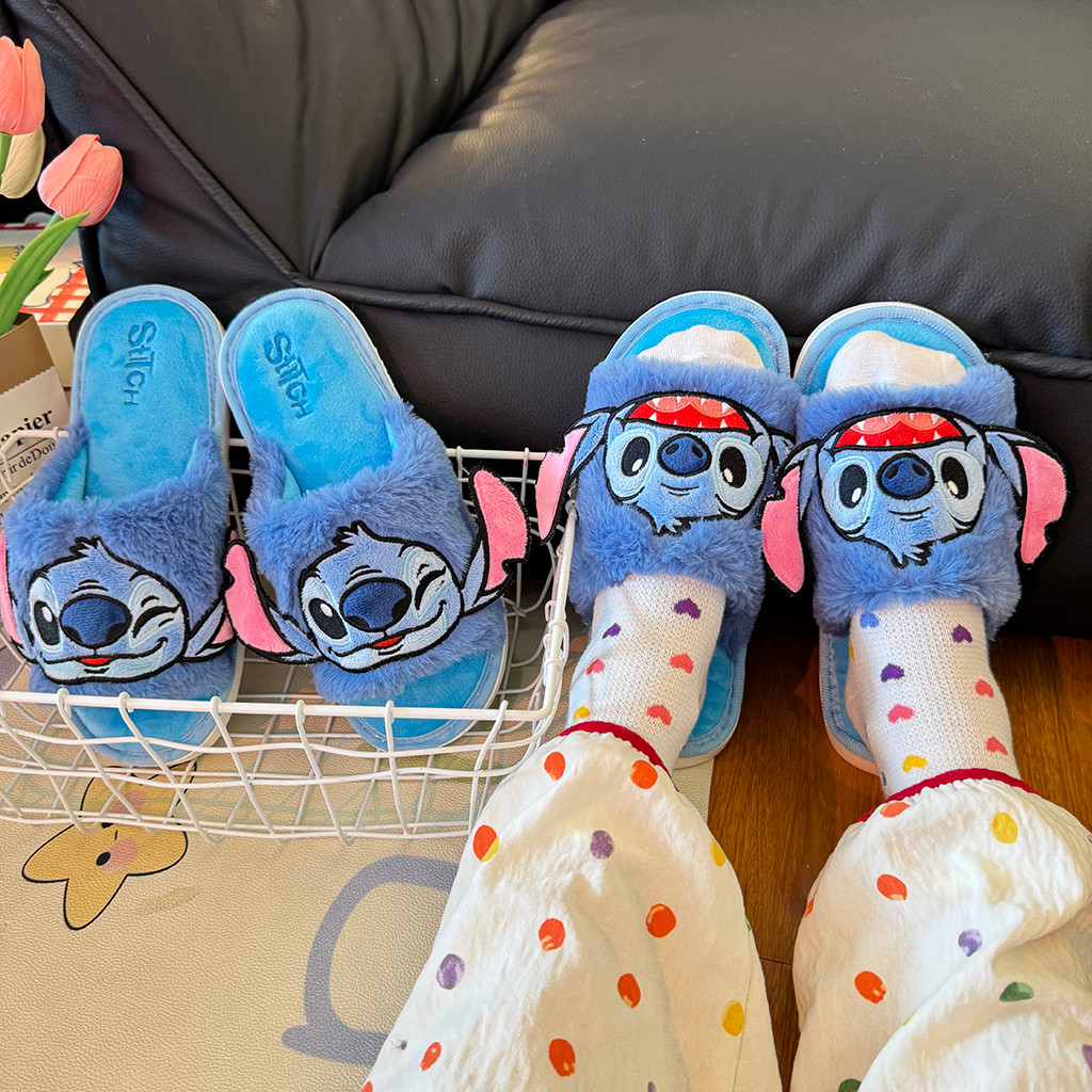 รองเท้าแตะเปิดนิ้วเท้าการ์ตูน Stitch แบบในร่ม Lilo &amp; Stitch สำหรับผู้หญิง
