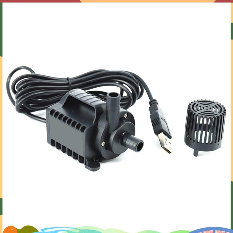 Super 5V Submersible ปั๊มน้ํา 0-600L/H ปั๊มน้ําพุขนาดเล็ก 8 ระดับปรับ 0-7.2ft ยก USB ชาร์จสําหรับสระ