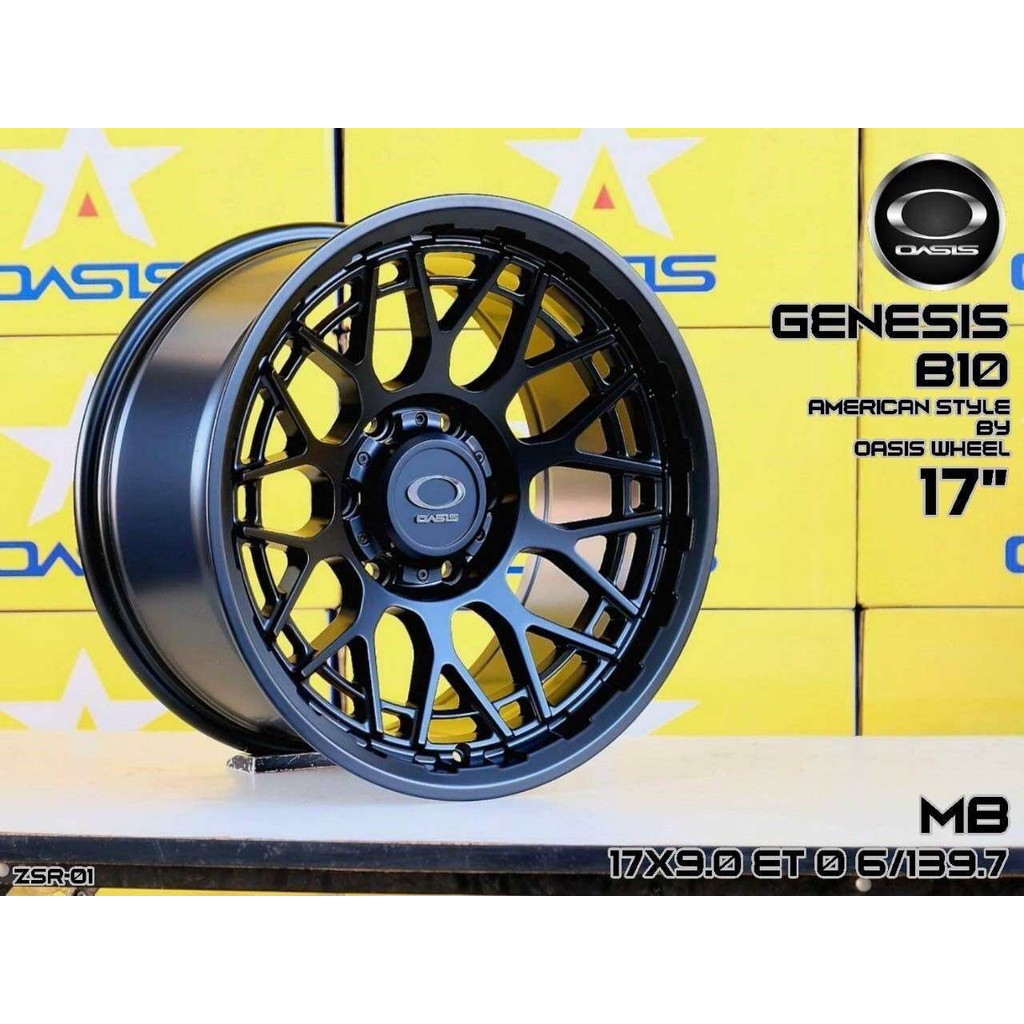 ล้อแม็ก ขอบ17 OASIS GENESIS B10 17X9.0 6H139.7 ET-O สีดำMB🔰โปรลด56%😍ราคา4วง✅แถมจุ๊บลมยางแท้👍มีรับประ