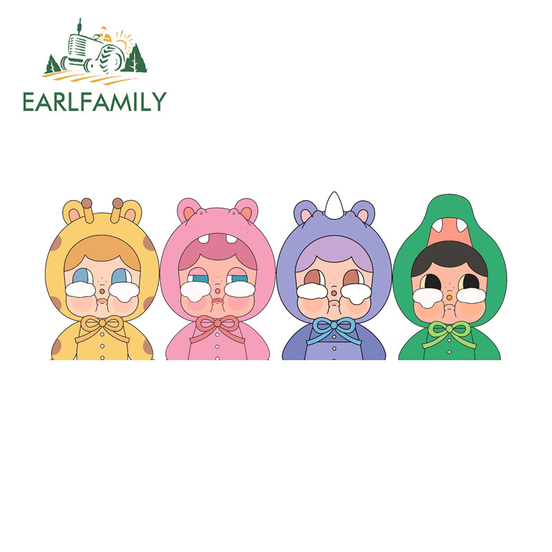 EARLFAMILY Crybaby Peeker การ์ตูนรถสติกเกอร์แฟชั่นกันน้ํารถจักรยานยนต์กระเป๋าเดินทางสเก็ตบอร์ด Decals Occlusion Scratch รถอุปกรณ์เสริม