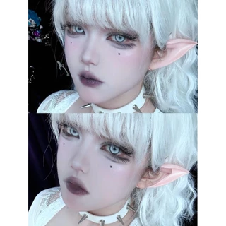 เกรด 0~-8.00KSSEYE คอนแทคเลนส์คอสเพลย์ฮาโลวีน White eye Makeup 14.5MM Kuro Mime Softlens คอนแทคเลนส์สี 1 ปีใช้