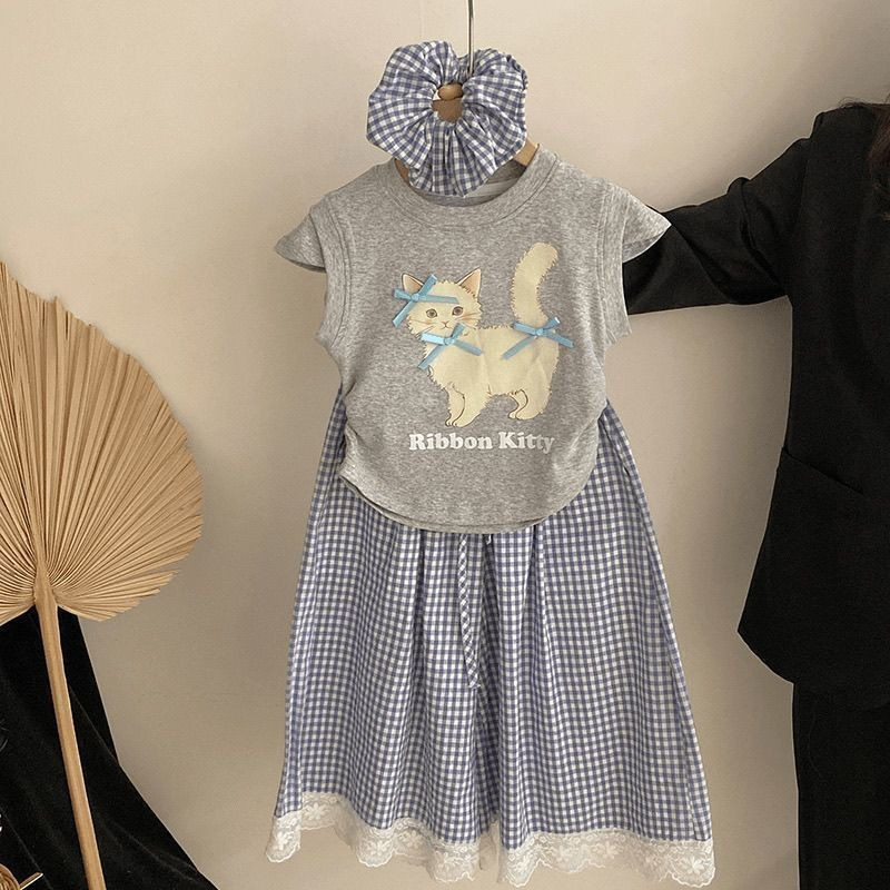 ชุดเด็กหญิง Dorila แขนสั้น สำหรับหน้าร้อน 2025 แบบ 2 ชิ้น (เสื้อด้านบน + กางเกงขาสั้น) เหมาะสำหรับอายุ 3-12 ปี ราคา ถูกที่สุด ดีลบีเคเค แกลเลอรีภาพที่ 2