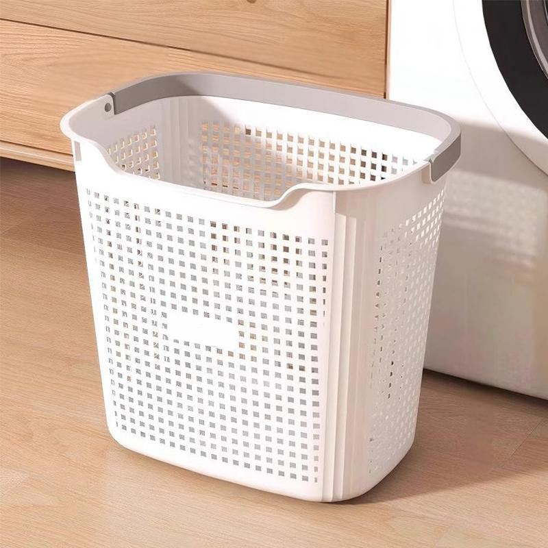 ตะกร้าผ้า ตะกร้าใส่ผ้า ตะกร้าพลาสติก clothes basket ขนาด 36.5*25*34ซม. สไตล์มินิมอล เข้ากับทุกบ้าน