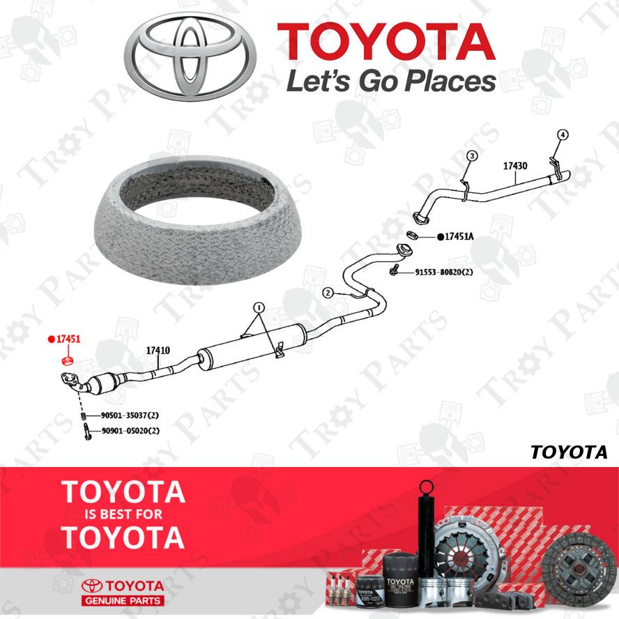 Toyota ท่อไอเสียกรวยปะเก็นท่อไอเสีย 17451-21070 สําหรับ Toyota Avanza 1.5 F653 F654 Sienta 1.5 NSP17
