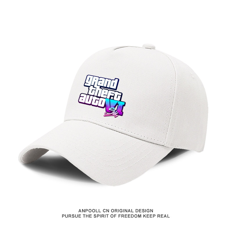 หมวกเบสบอลปรับขนาดได้ ผ้าฝ้าย สไตล์เกม GTA6 สำหรับทั้งชายและหญิง