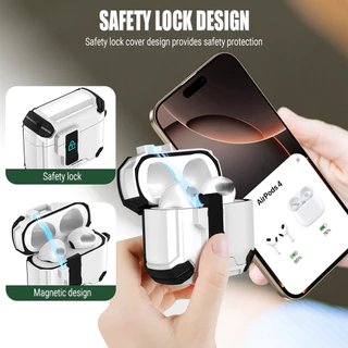 เคสแอร์พอด Case for Airpods 4 3 2 Pro 2 ฝาครอบ คลิปล็อค ป้องกันหาย เคสแข็ง พร้อมที่คล้อง รุ่นที่ พร้อมคาราบิเนอร์