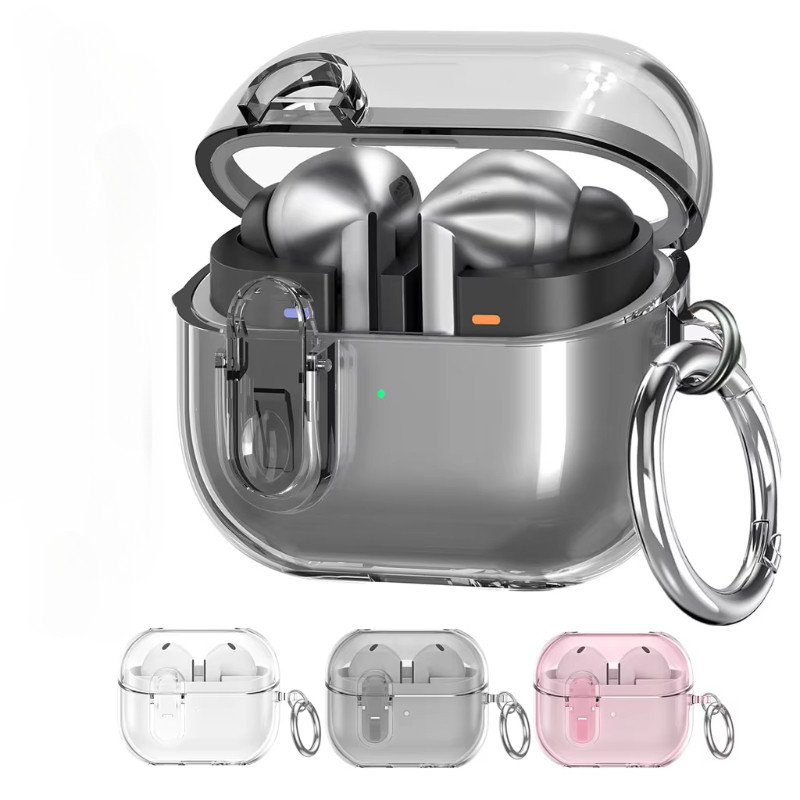 TPU โปร่งใส For Galaxy Buds 3 Pro ฝาครอบป้องกัน เคสคลิปล็อคแบบช็อตกัน For Samsung Galaxy Bud3 เคสป้อ